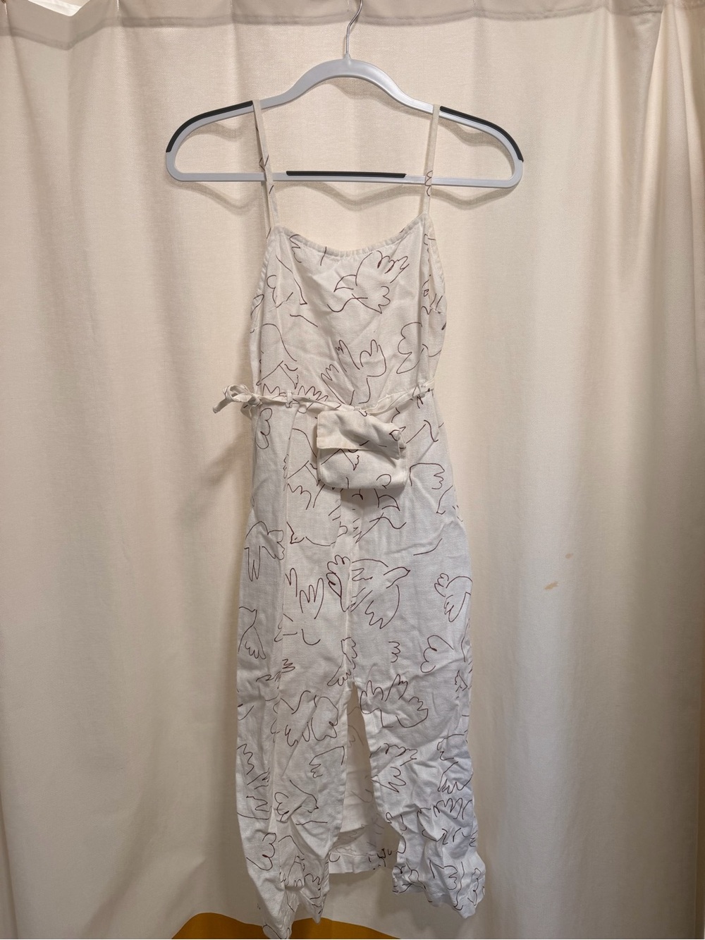 Paloma Wool 100% linen Dress with dove print